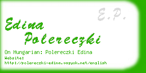 edina polereczki business card